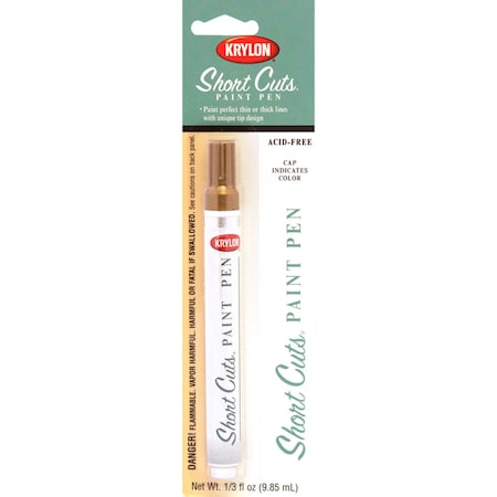 Shortcuts Krylon Short Cuts Gold Leaf Paint Pen Interior 0.33 oz SCP-901